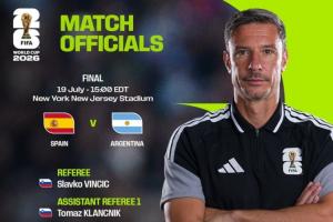 温契奇执法世界杯决赛两队战绩：西班牙3胜2平，阿根廷0胜1负